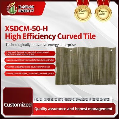 25A Max. Courant de fusible XSDCM-50-H Carreaux solaires photovoltaïques courbes pour les conceptions architecturales modernes