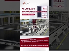 Modules solaires BIPV de 520 W Plaques de toiture en acier 13,36A Courant de fonctionnement optimal