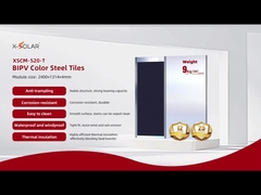 Modules de tuiles BIPV en acier de couleur 520W pour un dispositif d'ombrage solaire de toiture magnifique