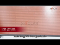 Modules solaires à tuiles plates en double verre orange 120W Panneaux solaires courant de fusible maximal 25A